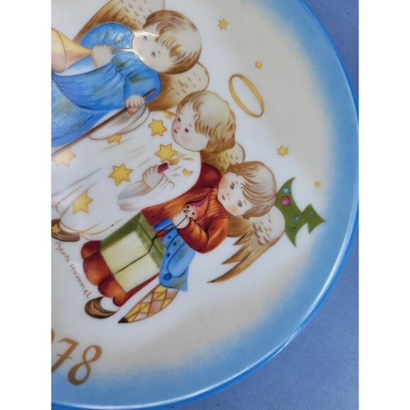 HUMMEL '78 Birthday Plate Christmas Gift 7.25''D Heavenly Trio by Sister Berta - Picture 10 of 12